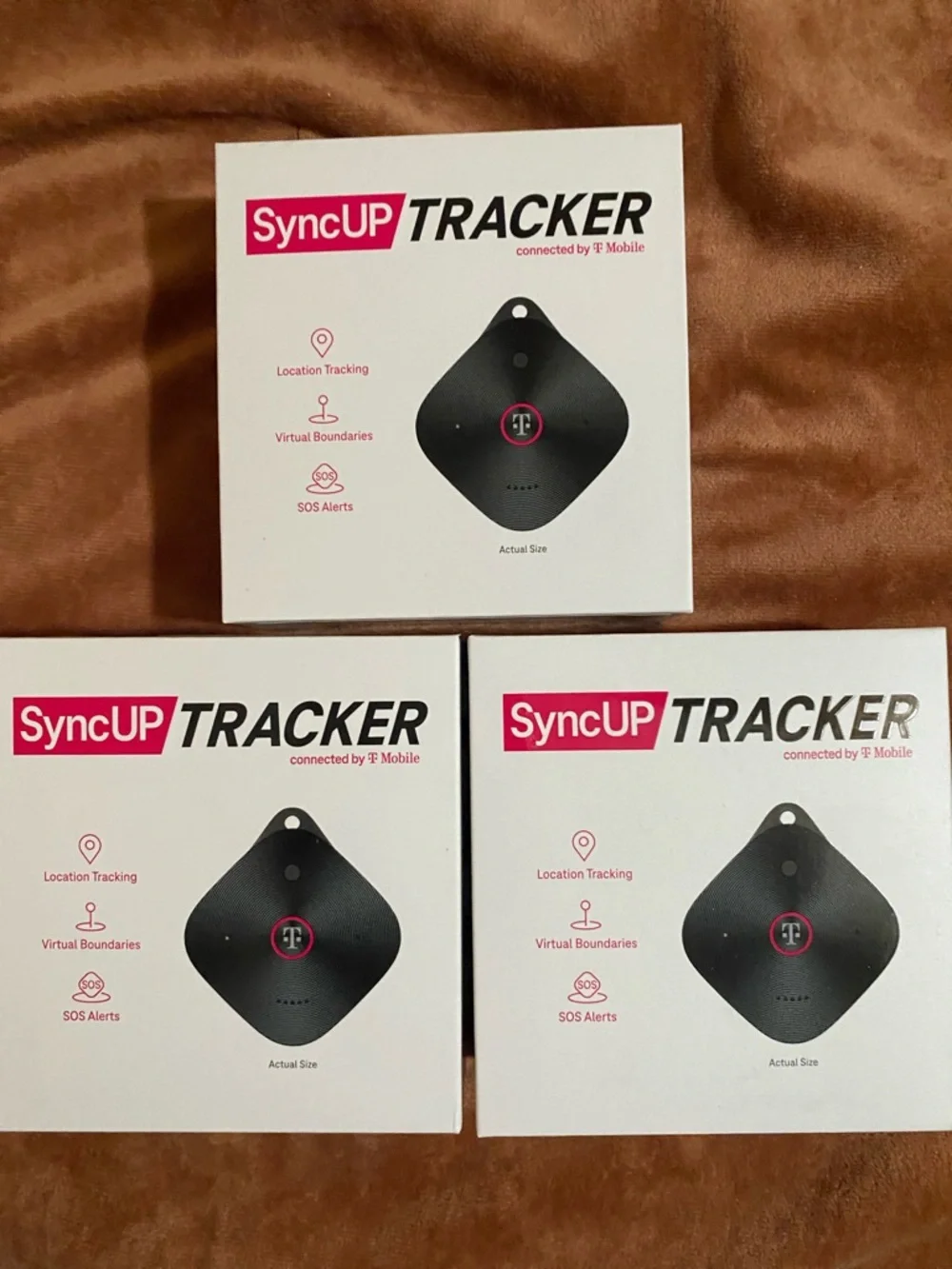 SyncUP TRACKER by T‑Mobile - Black/Pink Accent (3 Pack)